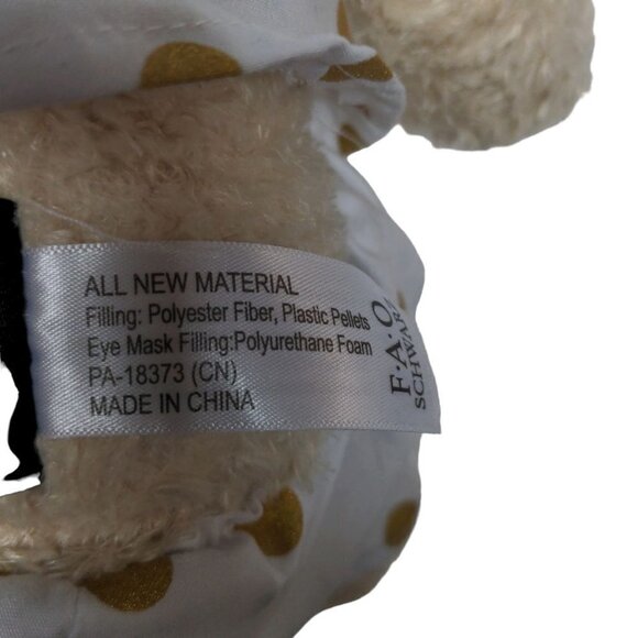 FAO Schwarz Bedtime Teddy Bear Pajama Robe Sleep Mask Stuffed Animal 2020 13.5" - Picture 6 of 7